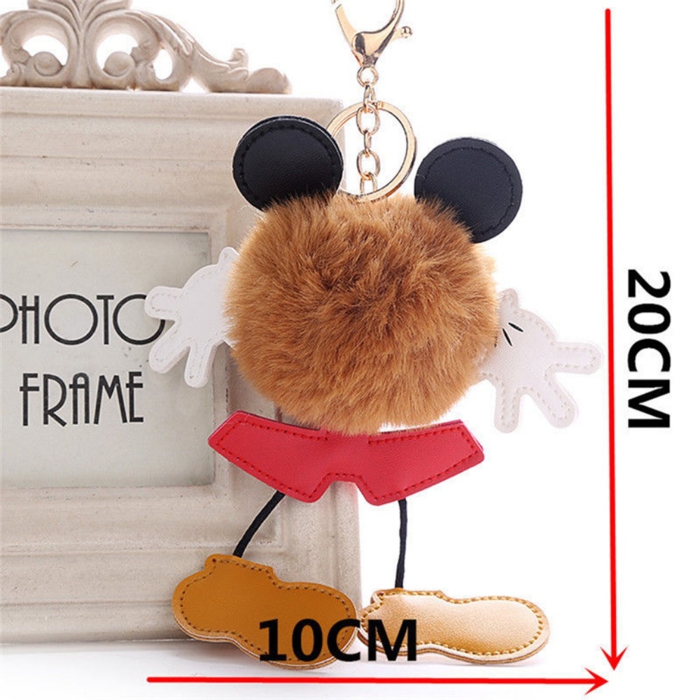 Now Here! M Mouse Pom Pom Handbag Charm - Picture 3 of 3